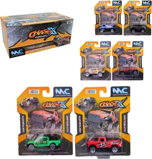 Metalen autootjes in displaybox 7,5 cm – set van 18 stuks
