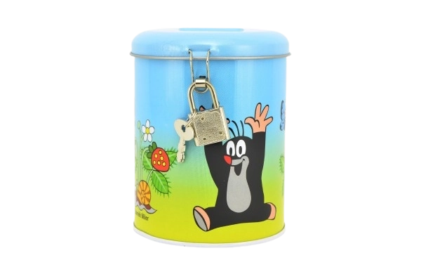 Blikken spaarpot Mol met slot
