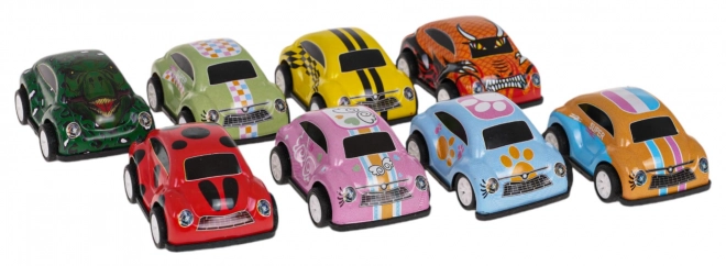 Set van 8 aangedreven autootjes