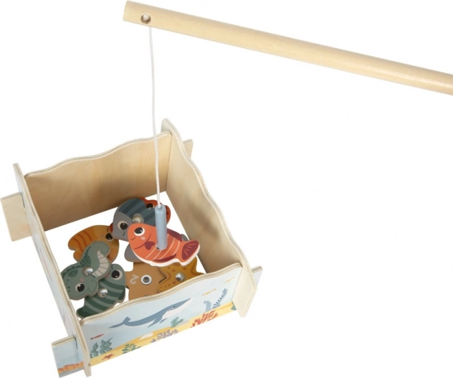 Kleine voet spel vissen vangen