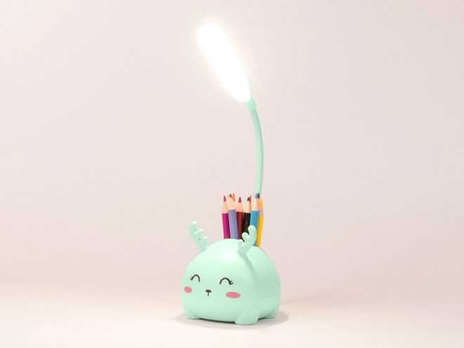 Kinder nachtlampje usb organizer telefoonstandaard voor lezen wetenschap – Groen