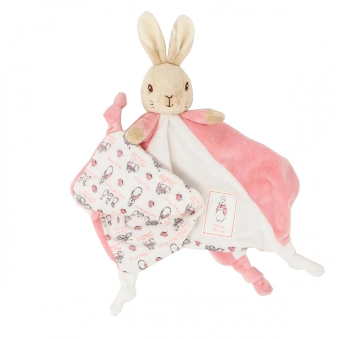 Regenboog Pluche Knuffeldoekje Konijn Flopsy roze