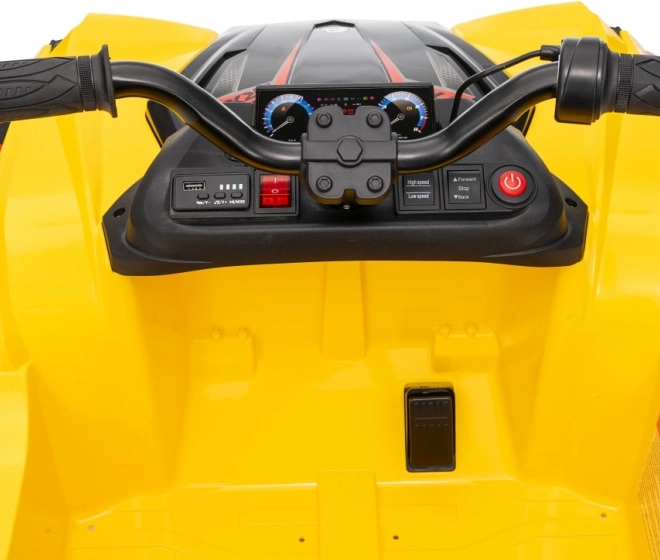 Gele sportieve kinderquad TX ATV