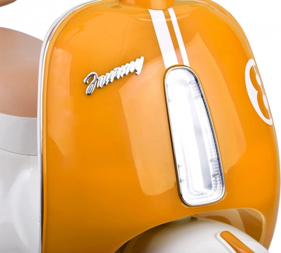 Klassieke elektrische kinderscooter oranje – Groen