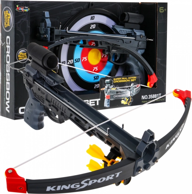 Kruisboog voor kinderen (6+) Sportset 7 st. + Doel + 5 pijlen + Vizier