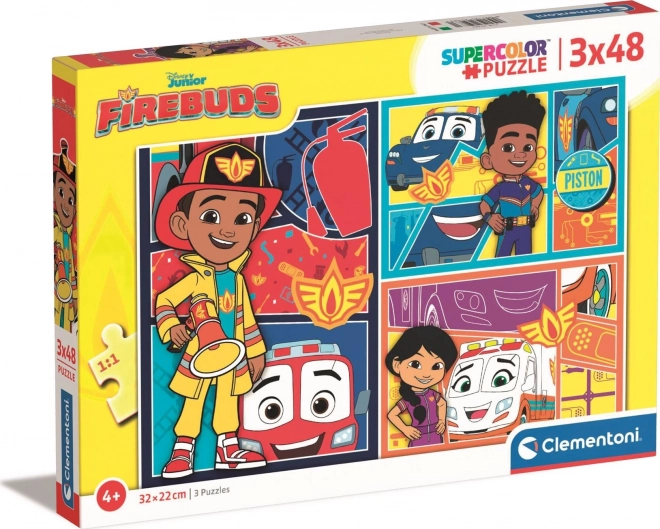 CLEMENTONI Puzzel Firebuds 3x48 stukjes