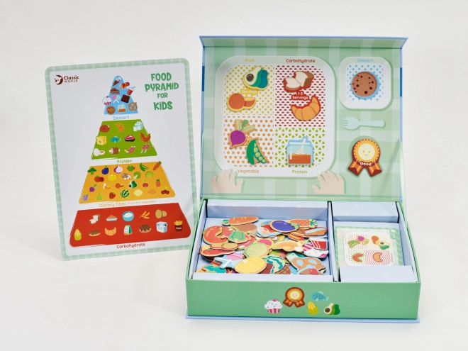 Voedingsleer voor kinderen met magnetisch bord