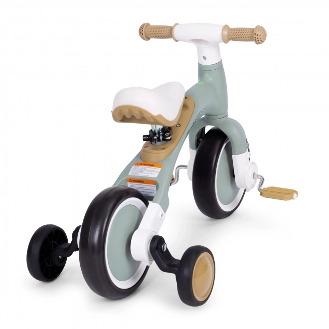 Balansfiets met pedalen - training zijwieltjes 3in1 ECOTOYS – Groene