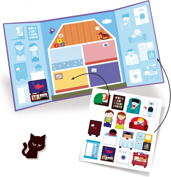 Verplaatsbare stickers DJECO Thuis voor de kleintjes