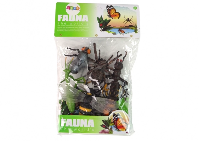 Set van 6 insectenfiguren Insecten Spin Bij