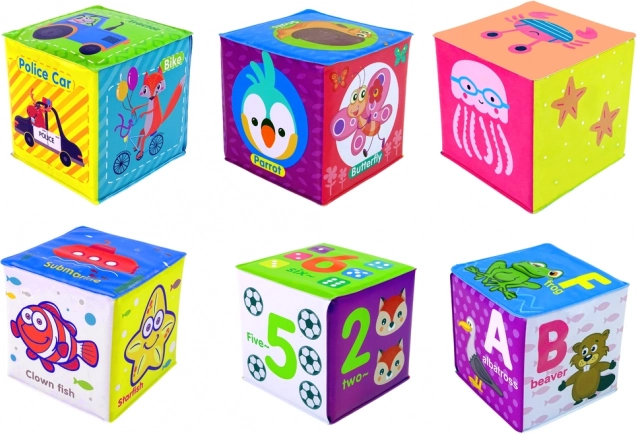 Educatieve foamblokken voor baby’s – kleurrijke puzzel, 6 stuks