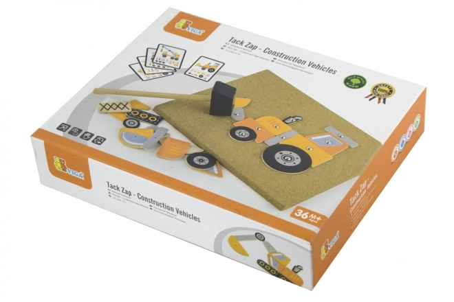 Houten hamer speelset bouwmachines