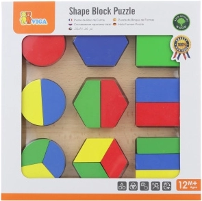 Houten inlegpuzzel kleuren en vormen VIGA