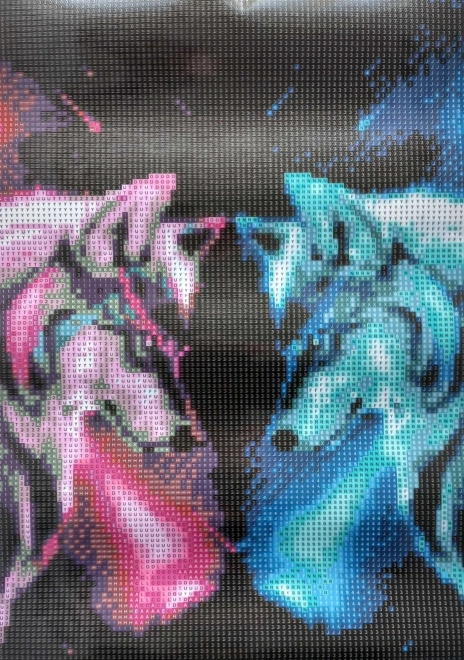 Diamant Schilderij Set - Weerkijk van een Wolf