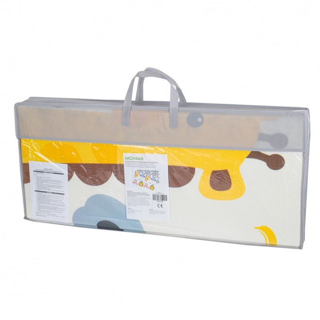 Educatieve opvouwbare dubbelzijdige schuimmat 179x198 dieren/straten