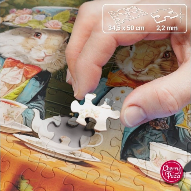 Puzzel Konijnen Theegesprek 500 stukjes