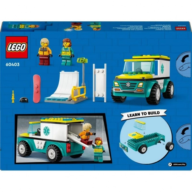 LEGO1 City 60403 Ambulance en Snowboarder