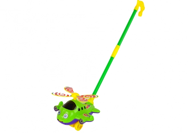 Groene Vrolijke Duwhelikopter