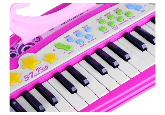 Toetsenorgel 37 toetsen MP3 Microfoon roze