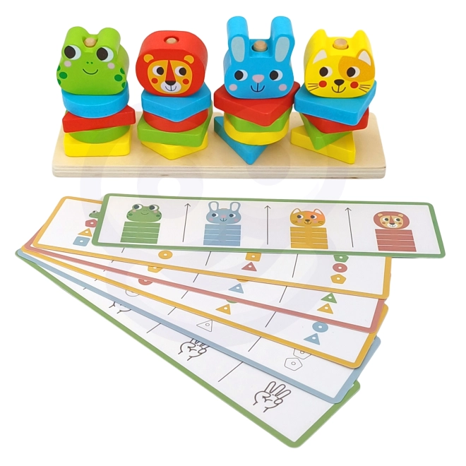 Montessori stapeldierpiramide 27 stuks FSC