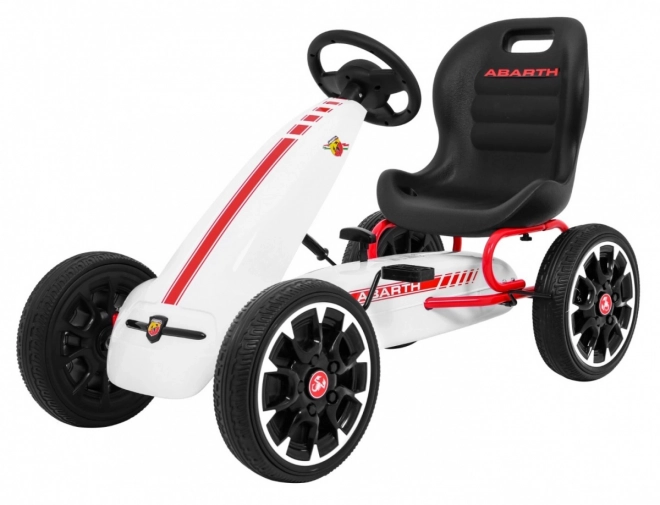 Gokart met trappers ABARTH wit