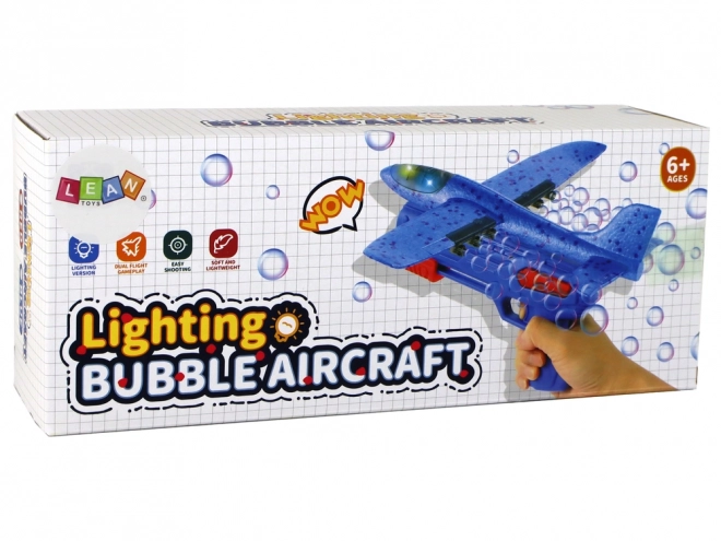 Belletjesblasende Pistol Vliegtuig Blauw
