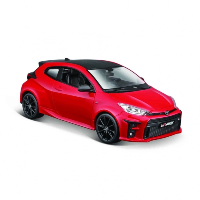 Metalen model Toyota Yaris 2021 rood 1/24