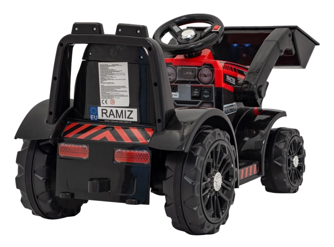 Kinder elektrische tractor met schuifblad – Rood