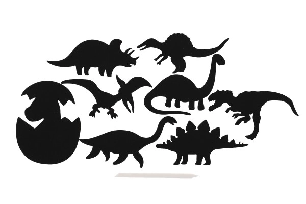 Kras-afbeelding 9 stuks regenboog dinosaurus 13-15cm in zakje