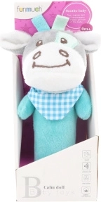 Piepend rammelaartje turquoise ezeltje voor baby’s