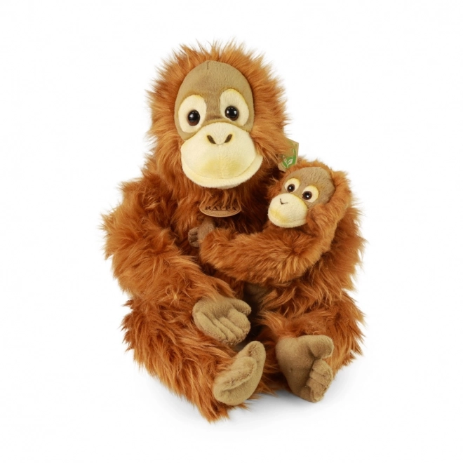 Pluchen orang-oetan met jong 28 cm ECO-VRIENDELIJK