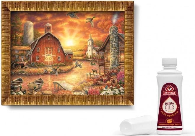 ART PUZZLE Puzzel met lijst en lijm 3-in-1 1000 stukjes – Naar de zon