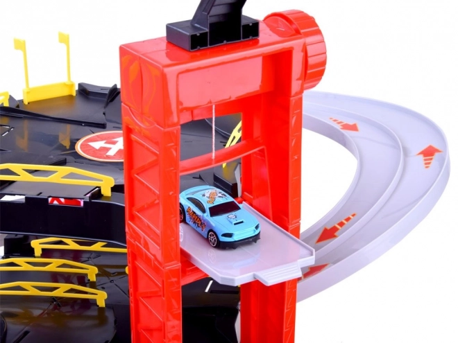 Kinderspeelgoed parkeergarage en racebaan