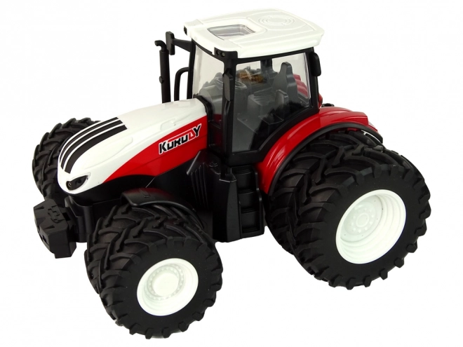 Op afstand bestuurbare tractor met aanhanger 1:24 rood-groen