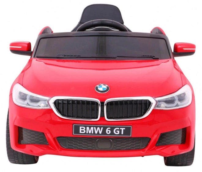 BMW 6 GT Accu Auto rood + afstandsbediening + langzame start + EVA + gordels + LED MP3