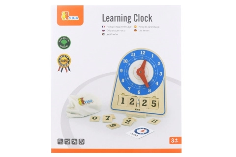 Viga houten klok voor het leren van de tijd Montessori
