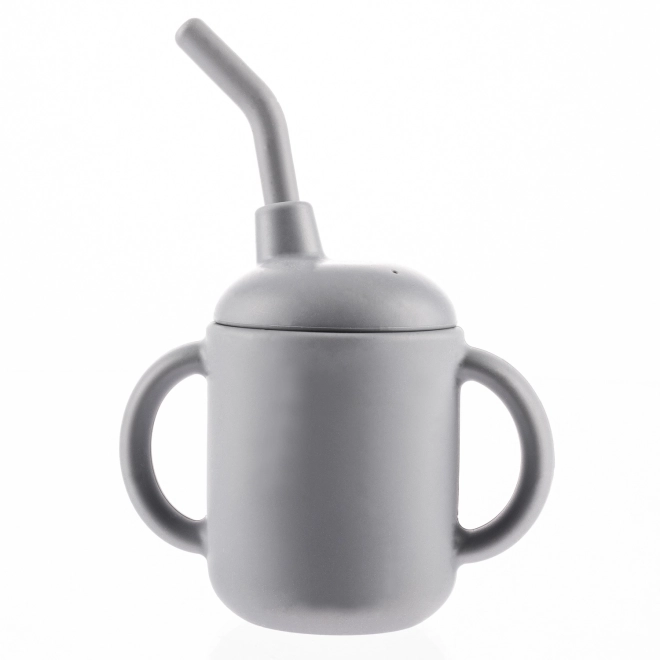 Siliconen Beker 2-in-1, Duifgrijs