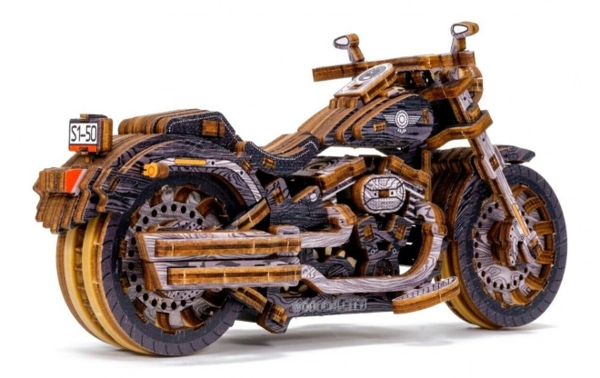 WOODEN CITY 3D puzzel Motorfiets Cruiser Limited Edition 168 stuks