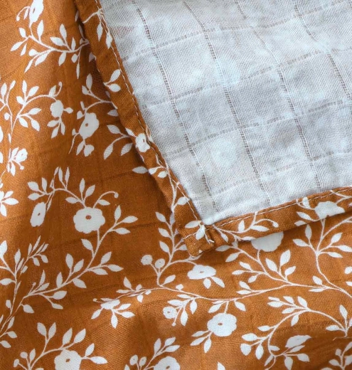 Mousseline XL handdoek blossom – Caramel