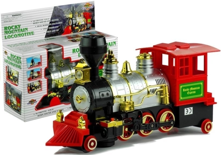 Grote batterijtrein met locomotief en geluid