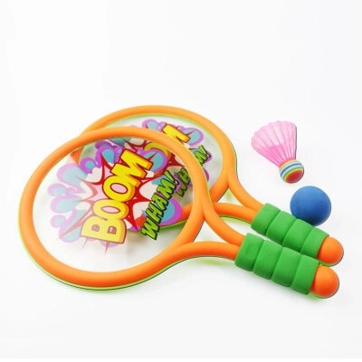 Kinderbadmintonrackets Dinosaurussen Oranje groen