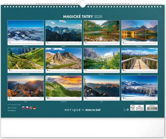 Muurkalender Magische Tatra 2026