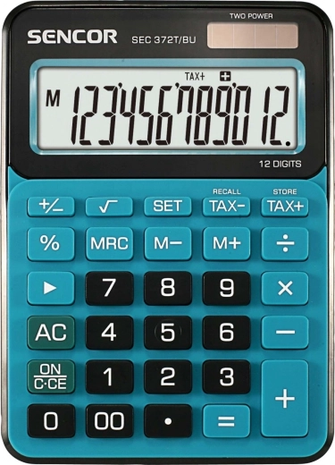 Bureaurekenmachine SEC 372BU met groot 12-cijferig LCD‑display