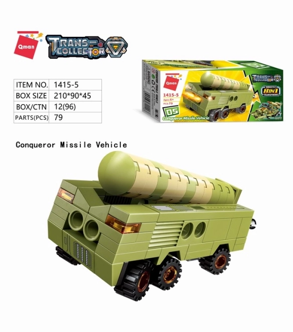 Qman Thunder Expedition Battle Car 1415-5 Raketvoertuig Conqueror