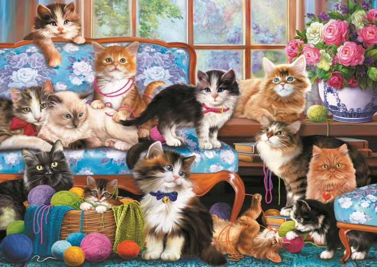 Puzzel TREFL kattenfamilie 500 stukjes