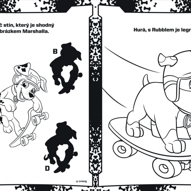 Stickerboek met kleurplaten 100 stickers PAW PATROL 21,5 × 28 cm