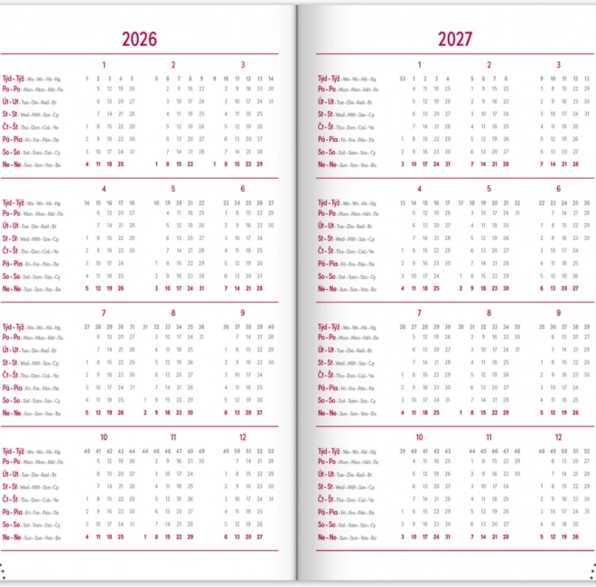Zakagenda Paars 2026 - formaat 9 x 15,5 cm