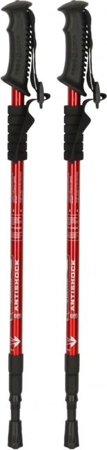 Opvouwbare stokken voor Nordic Walking 2 stuks rood