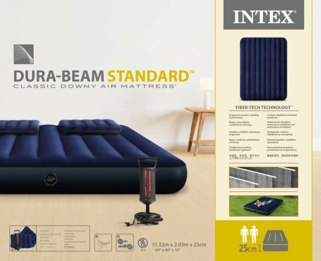 Opblaasbaar tweepersoons luchtbed Velour INTEX