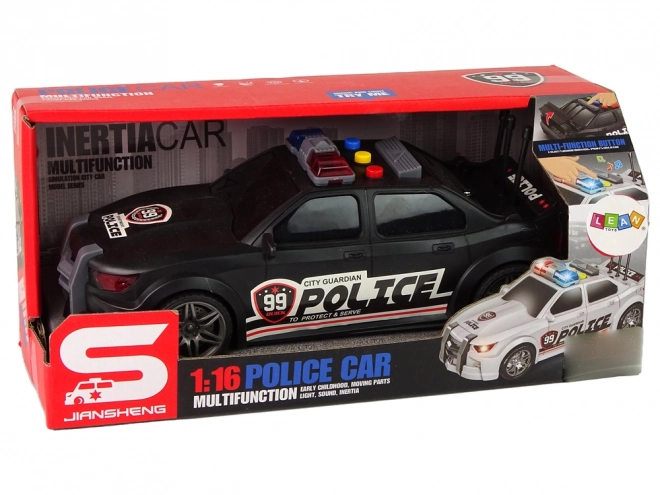 Politie sportwagen 1:16 Black Sound
